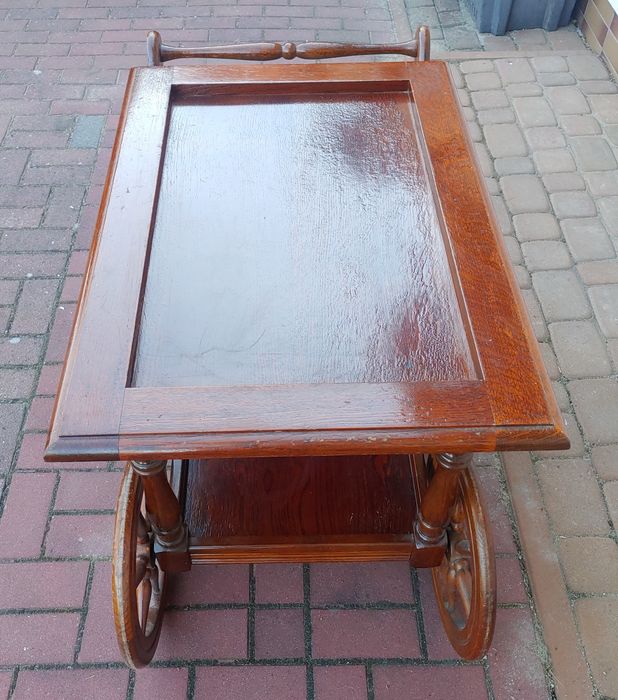 Barek na kółkach barek dębowy