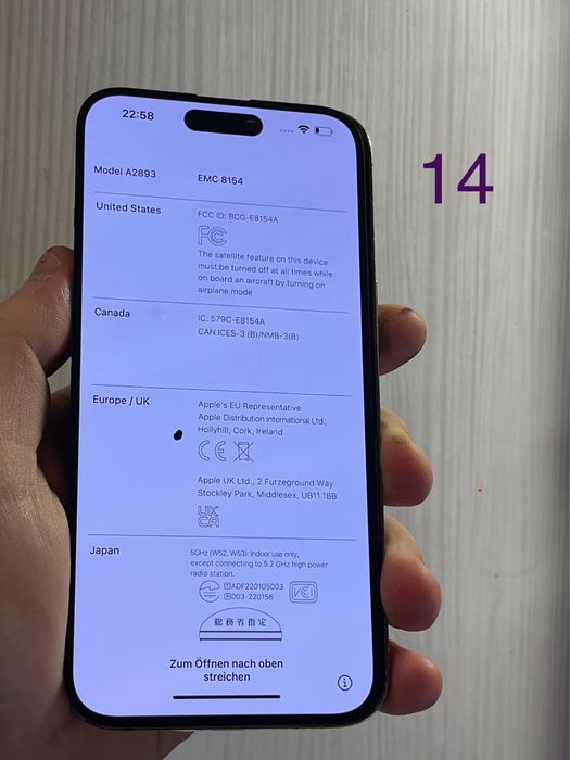 Дисплей iPhone 14 Pro Max екран розборка оригинал оригінальний донор з