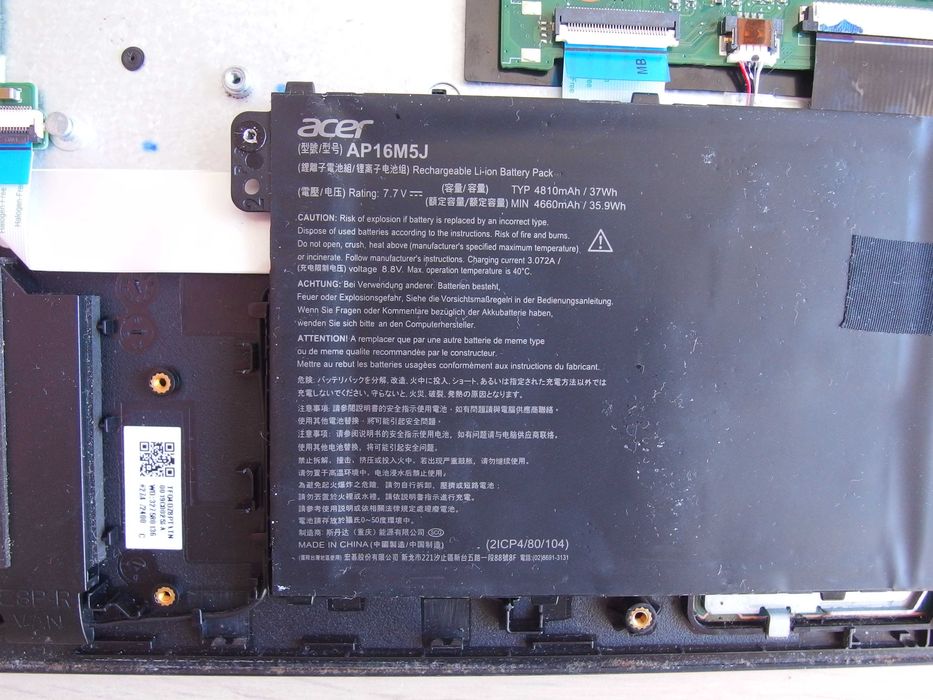 Acer Aspire 1 A114-32 bateria AP16M5J płyta DA0Z8GMB8F0 Celeron SR3S1