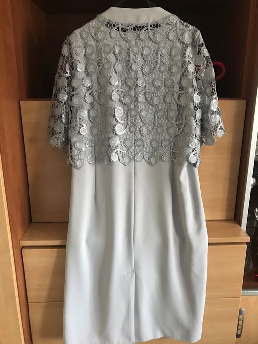 Elegancki komplet sukienka z narzutką roz.50/52