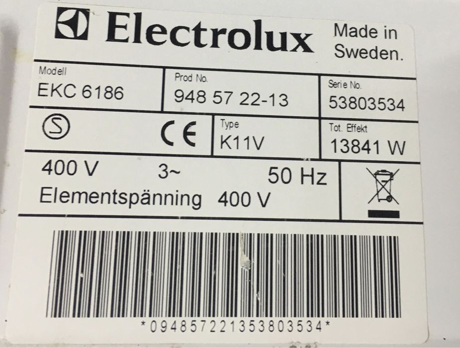 Електрична плита Electrolux з 2 духовками електроплитка не індукція