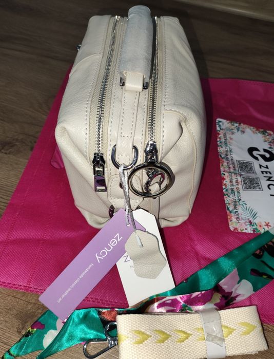 Жіноча кросбоді-сумка Zency женская сумка натуральная кожа р.23*16*12