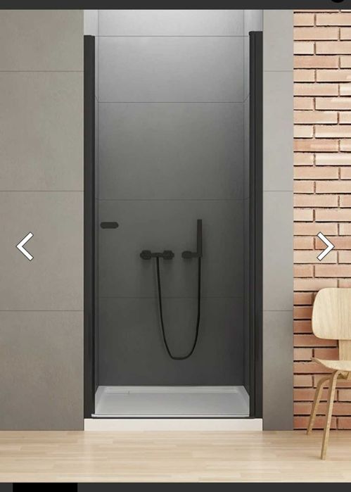 sprzedam nowe drzwi wnękowe prysznicowe uchylne 80x195 Soleo Black