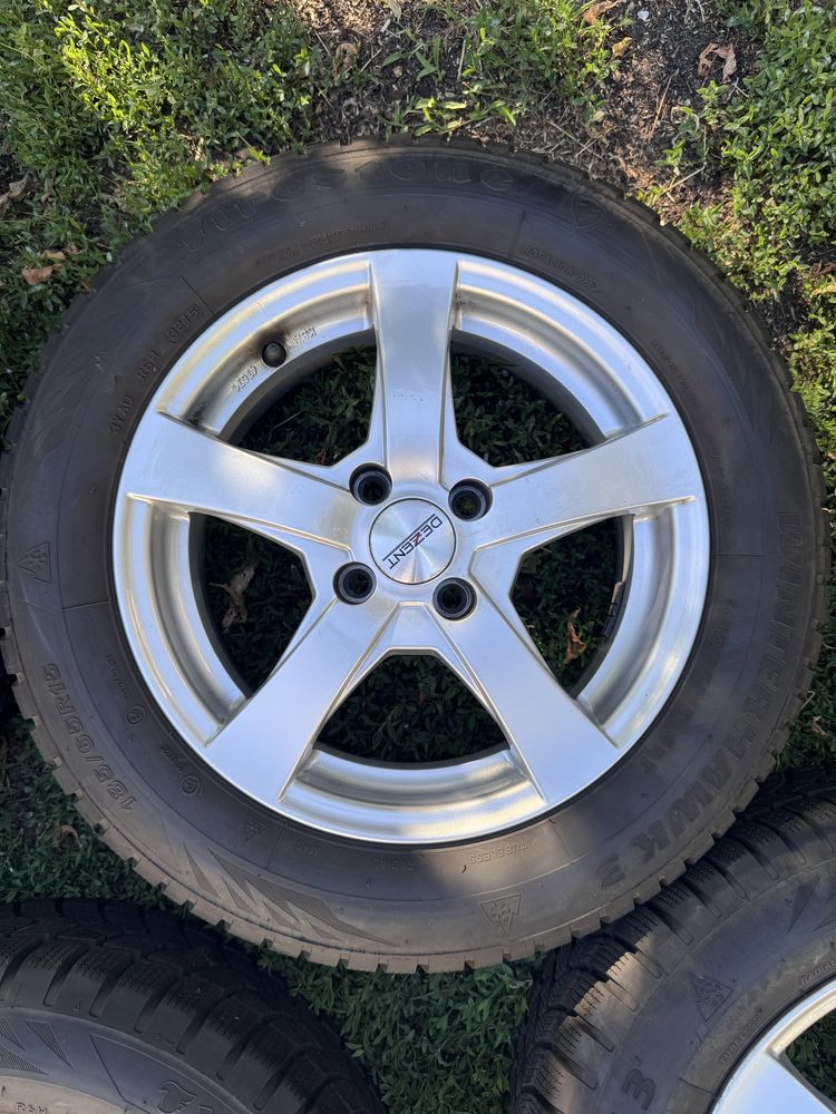 Zestaw opon zimowych Firestone 185/65 R15 + felgi aluminiowe