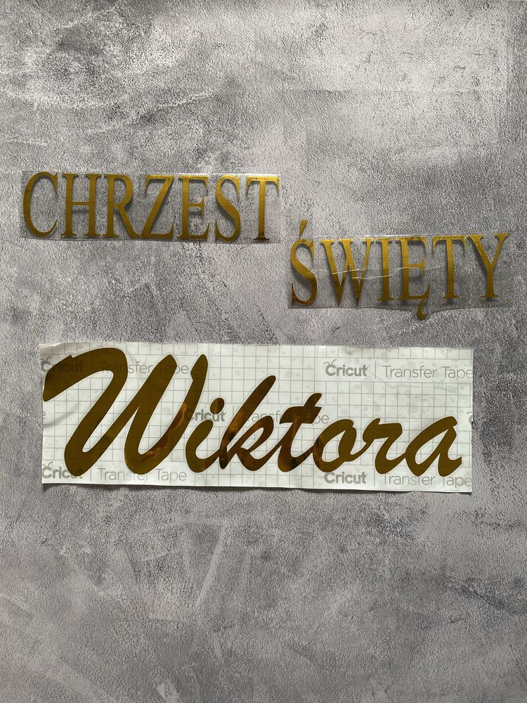 Napis naklejka Chrzest Święty Imię