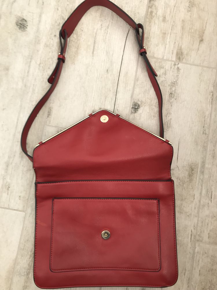 Zara city bag червона сумка zara
