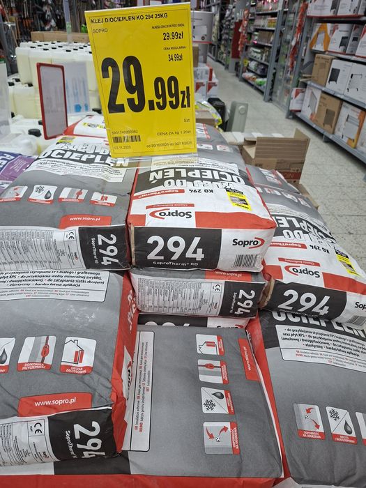 Klej do siatki, styropianu, xps, wełny