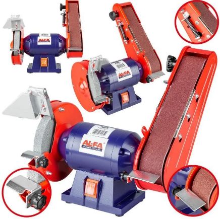Точило дисково-ленточное Alfa ALBG18B Наждак Гриндер Италия