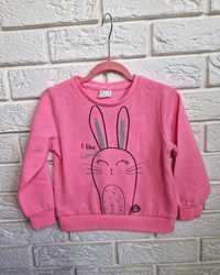 Różowa bluza dziewczęca cool Club 92 cm królik na wiosnę