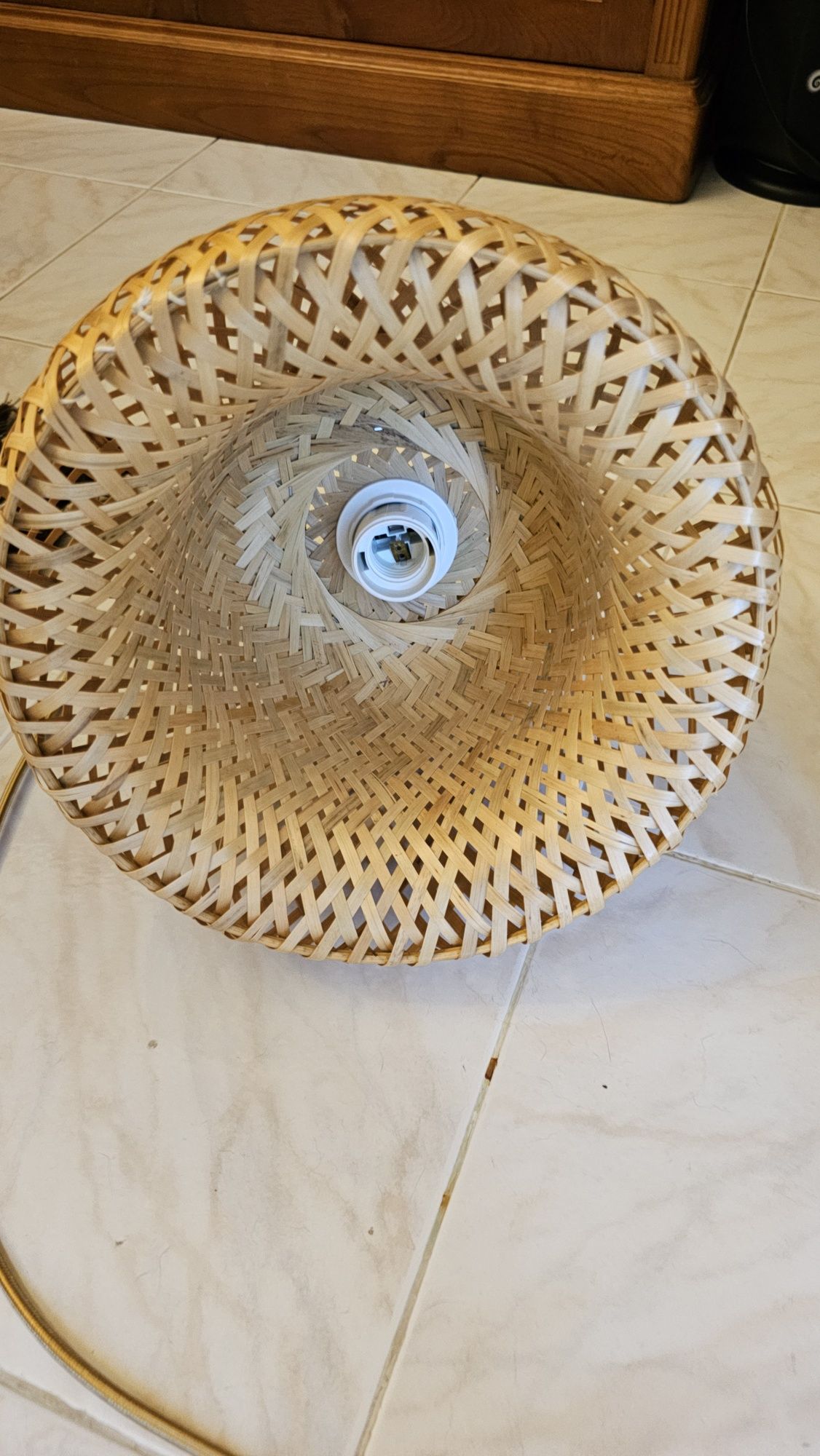 Candeeiro em Bamboo NOVO