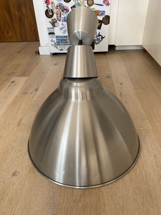 Lampa wisząca sufitowa IKEA FOTO 50 cm stalowy kolor długi kabel