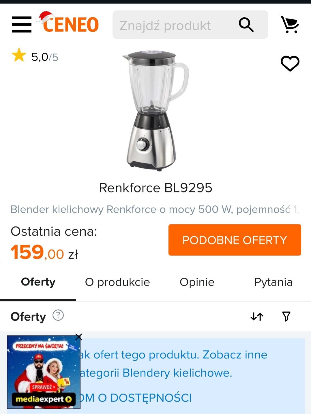 Blender kielichowy Renkforce BL9295D