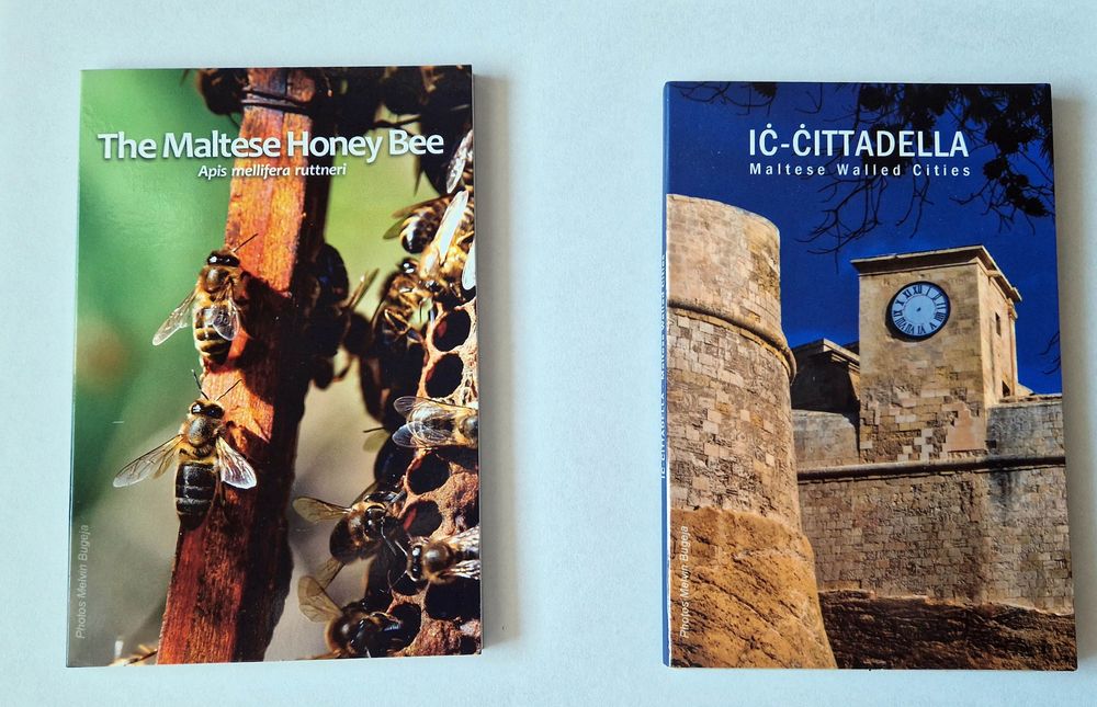 Malta 2024 2x Moedas 2€ Cartão Coincard  Abelha + Citadella Gozo Euro