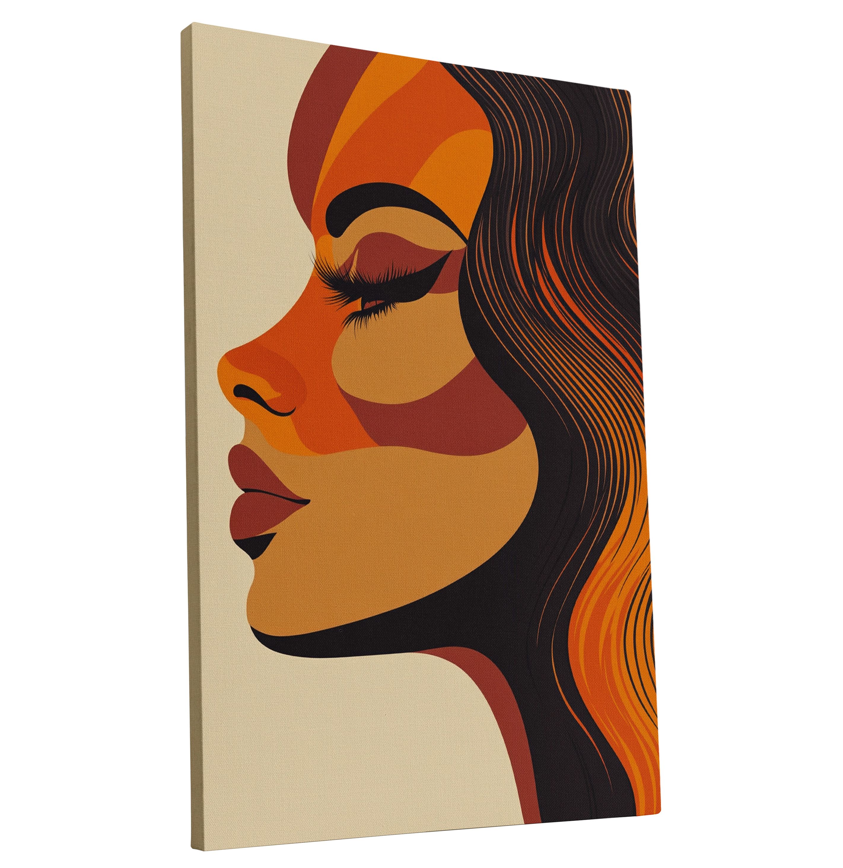 Obraz na płótnie Retro Kobieta lat 70, vintage, 80x120 cm