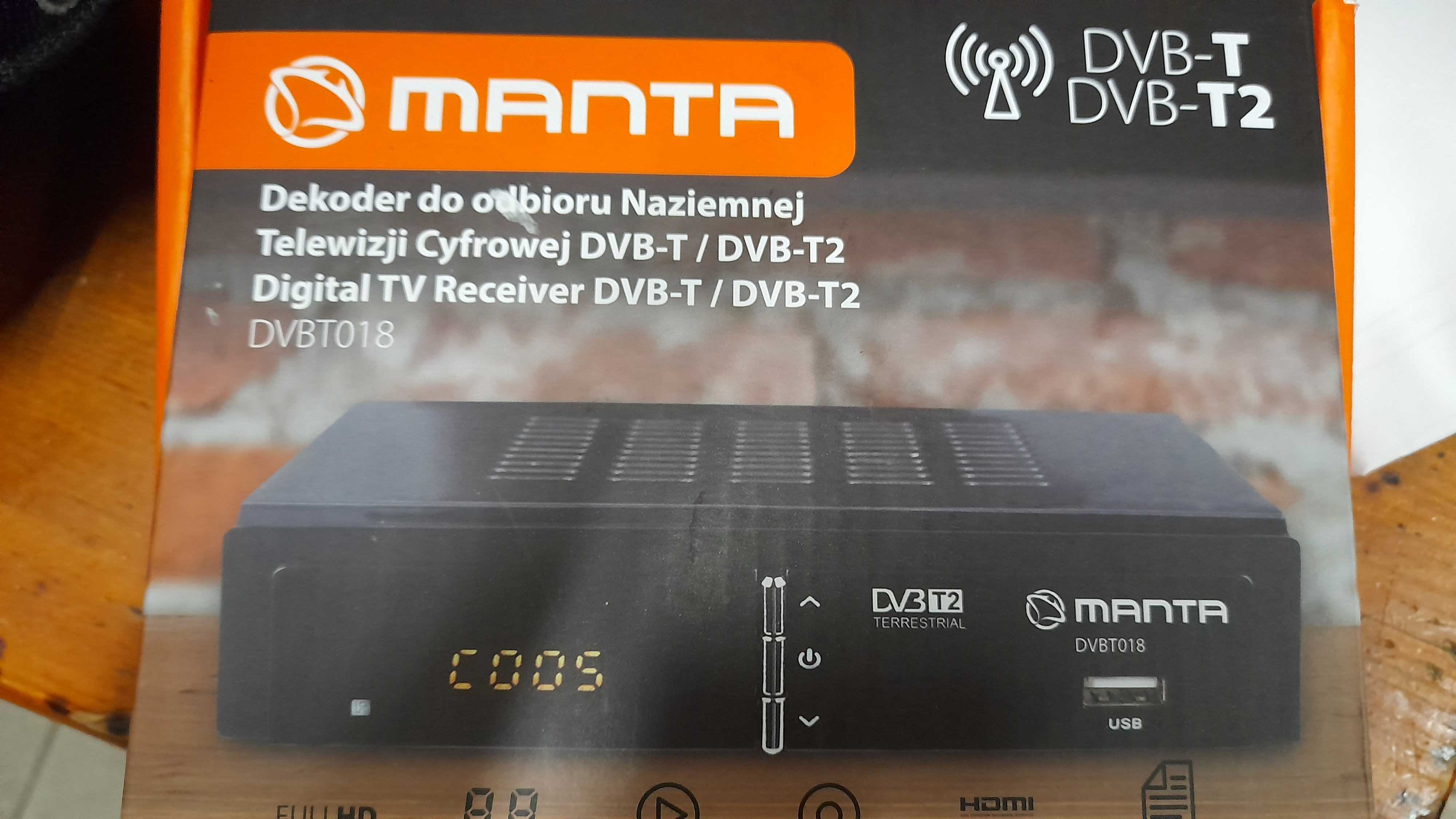 Pilot do Dekodera DVB-T2  Manta  NOWY