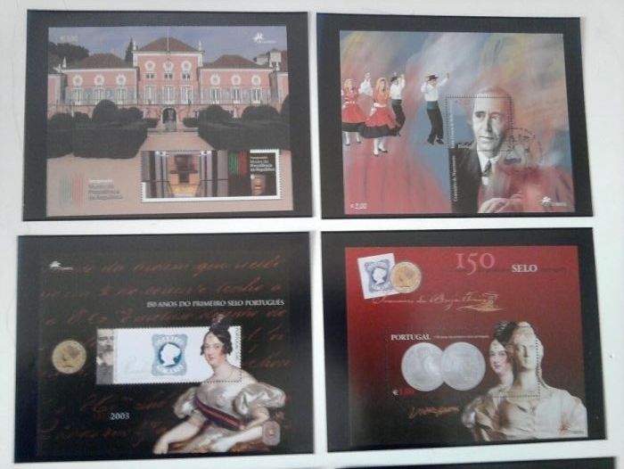 Lote de blocos selos de Portugal