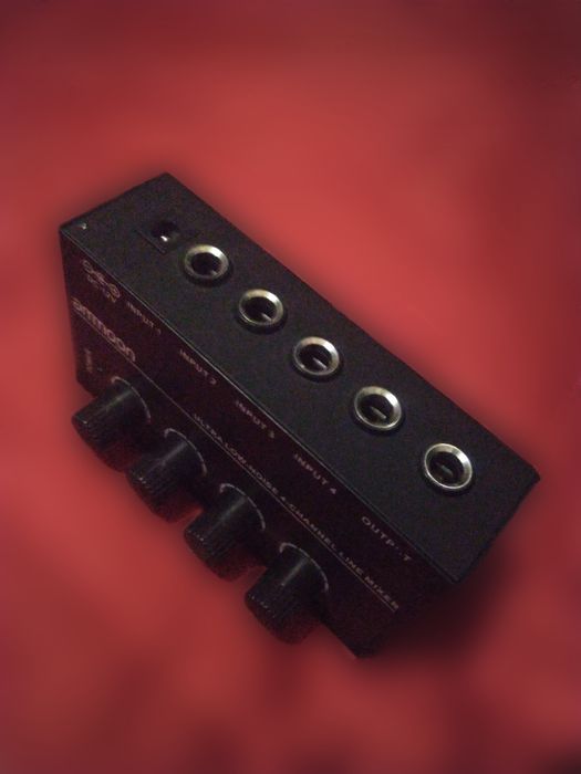 Ammoon MX400 Ultra-Compact Low Noise 4 канальний Line Mono Audio Mixer