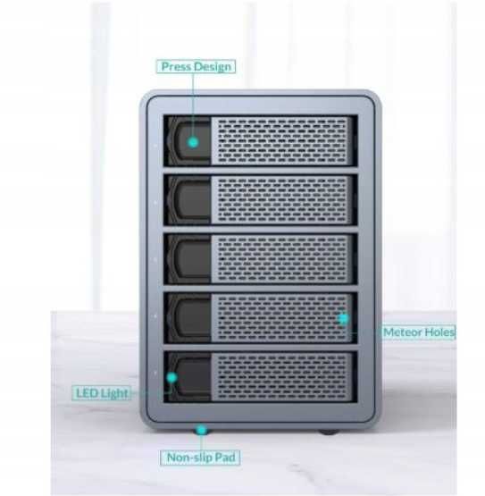Yottamaster RAID 5 Bay USB30 Obudowa dysku twardego na 5x HDD/SSD 90TB