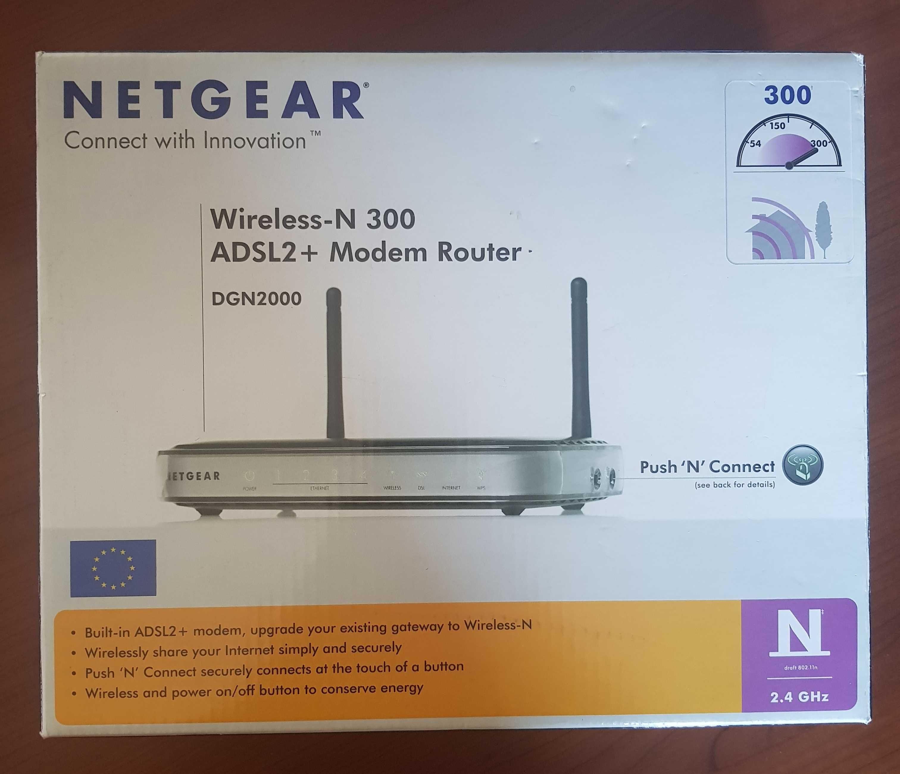 Router NETGEAR DGN2000 | ADSL2+ | Annex A | 802.11n | 2.4GHz