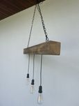 Lampa drewniana rustykalna