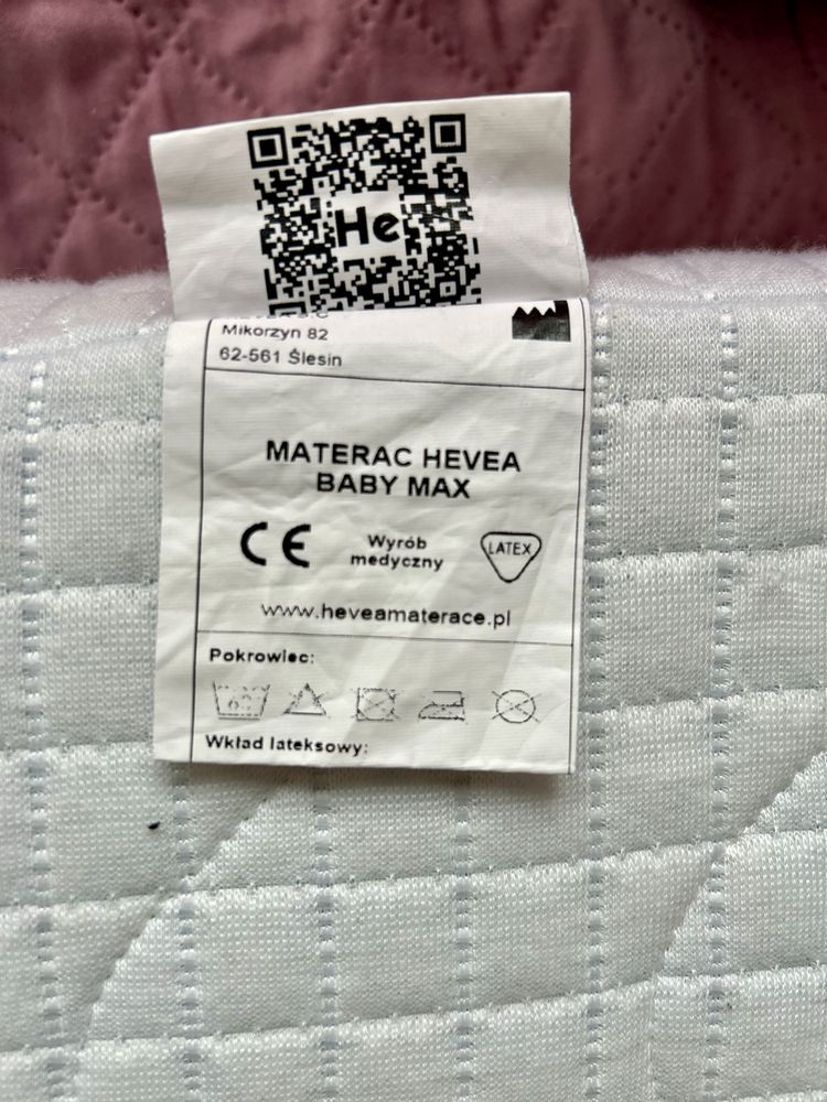 Materac Hevea Baby piankowo-lateksowy 120/60