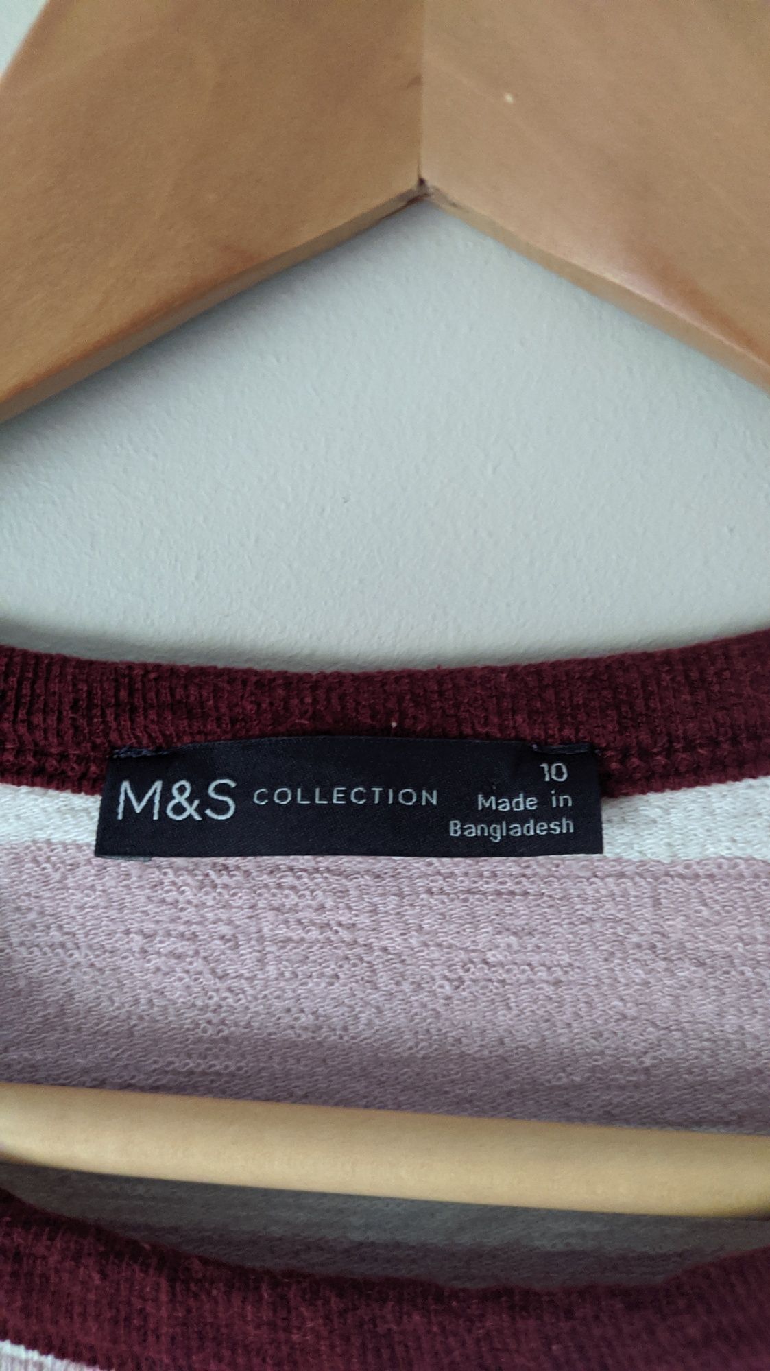 Sweterek w paski M&S Marks & Spencer M bawełniany sweter 100% bawełna