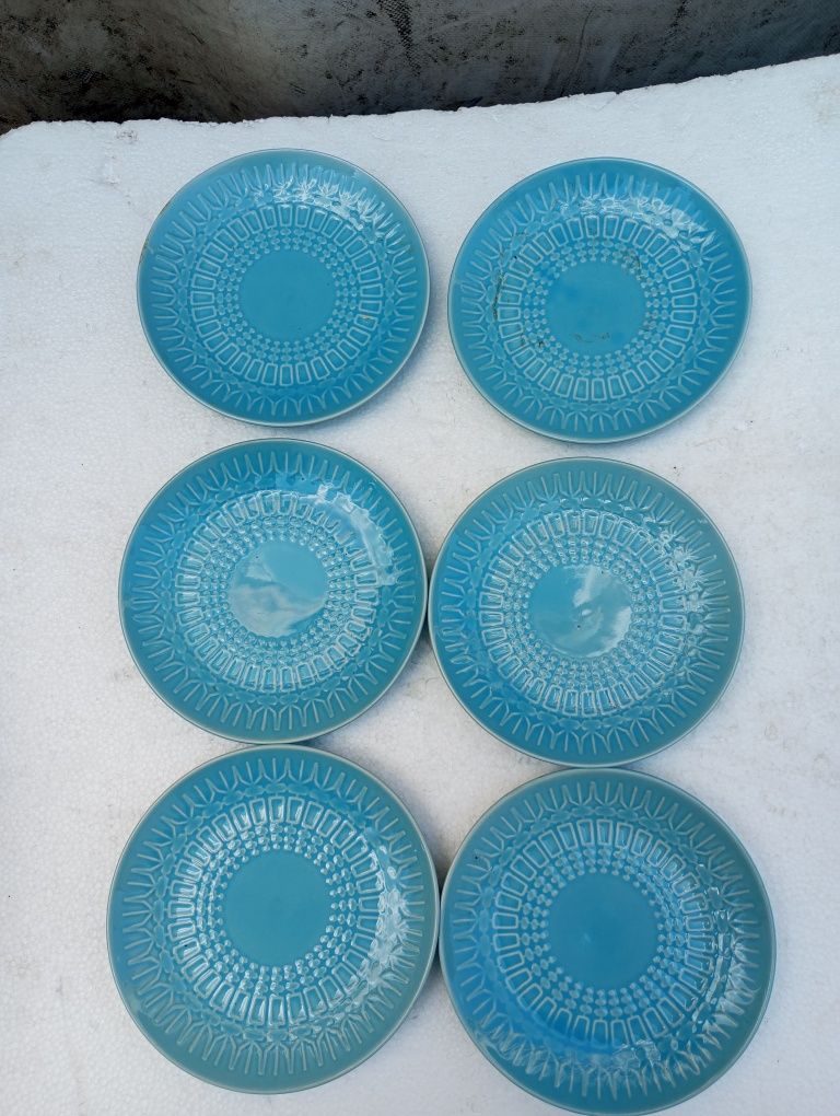 Talerzyki porcelit Pruszków - 6 szt - Aztecki