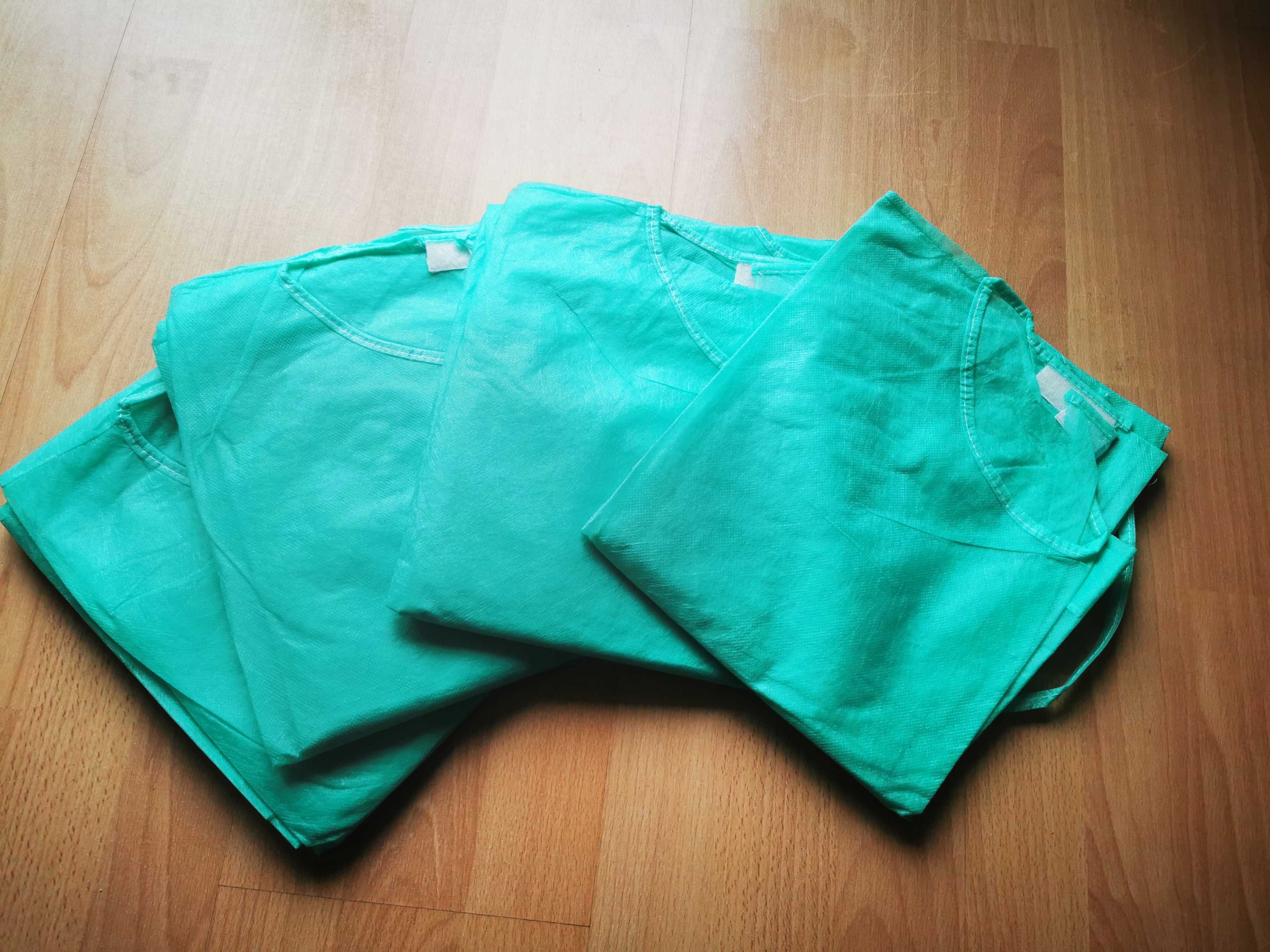 Fartuch lekarski chirurgiczny zapinany od tyłu zielony uniform