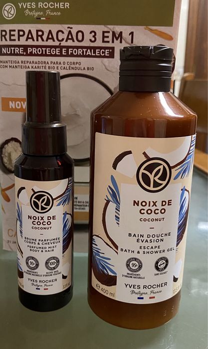 Conjunto Coco Bruma perfumada + gel de banho