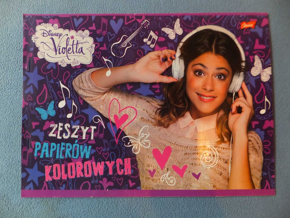 Zeszyt papierów kolorowych VIOLETTA A4/10K Disney blok szkoła