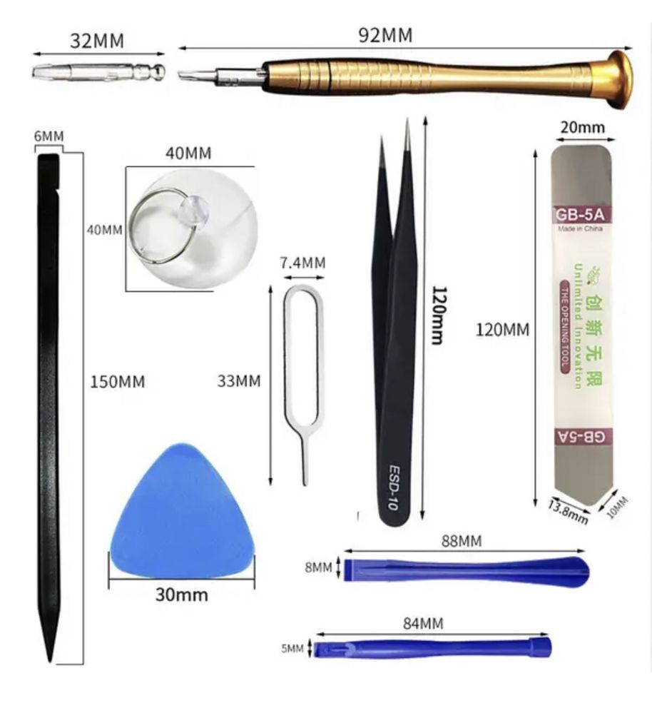 Набір інструментів для ремонту телефонів та планшетів 47 шт