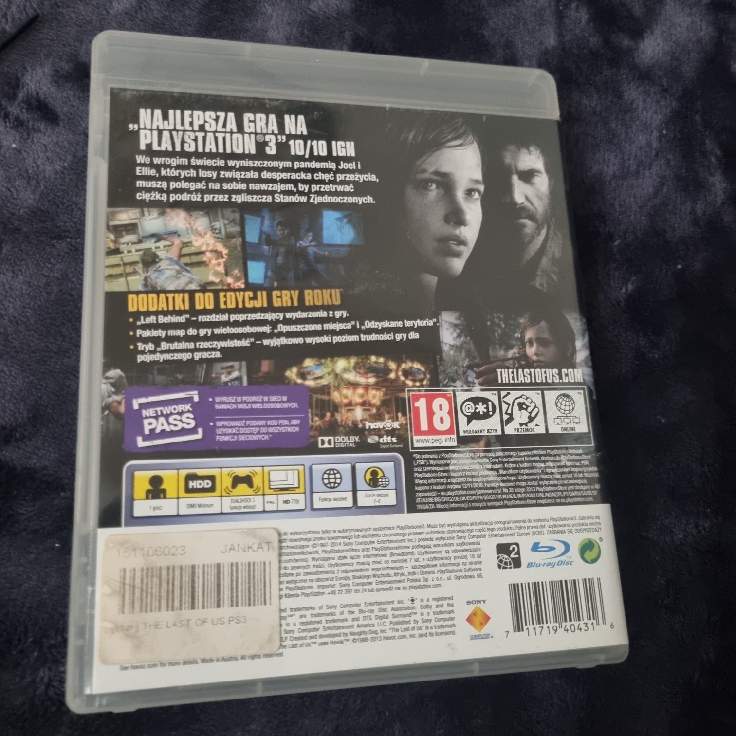 The Last Of Us Edycja Gry Roku Ps3 Polskie wydanie
