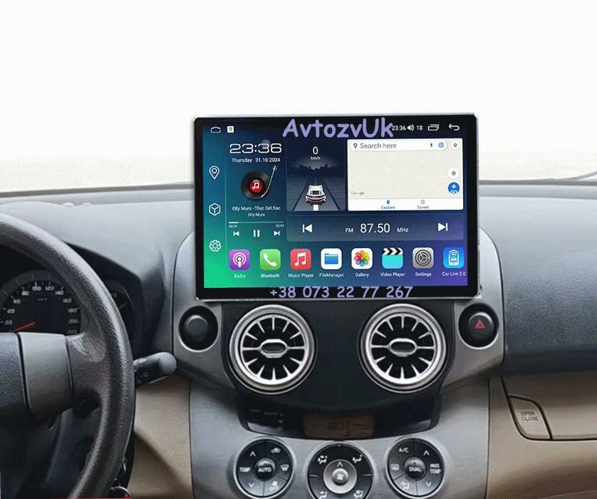 Android 14 RAV4 Toyota RAV 4 Tesla Рав 4 Дисплей GPS CarPlay Магнитола