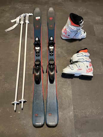 Zestaw buty narciarskie + narty + kijki dla dziecka