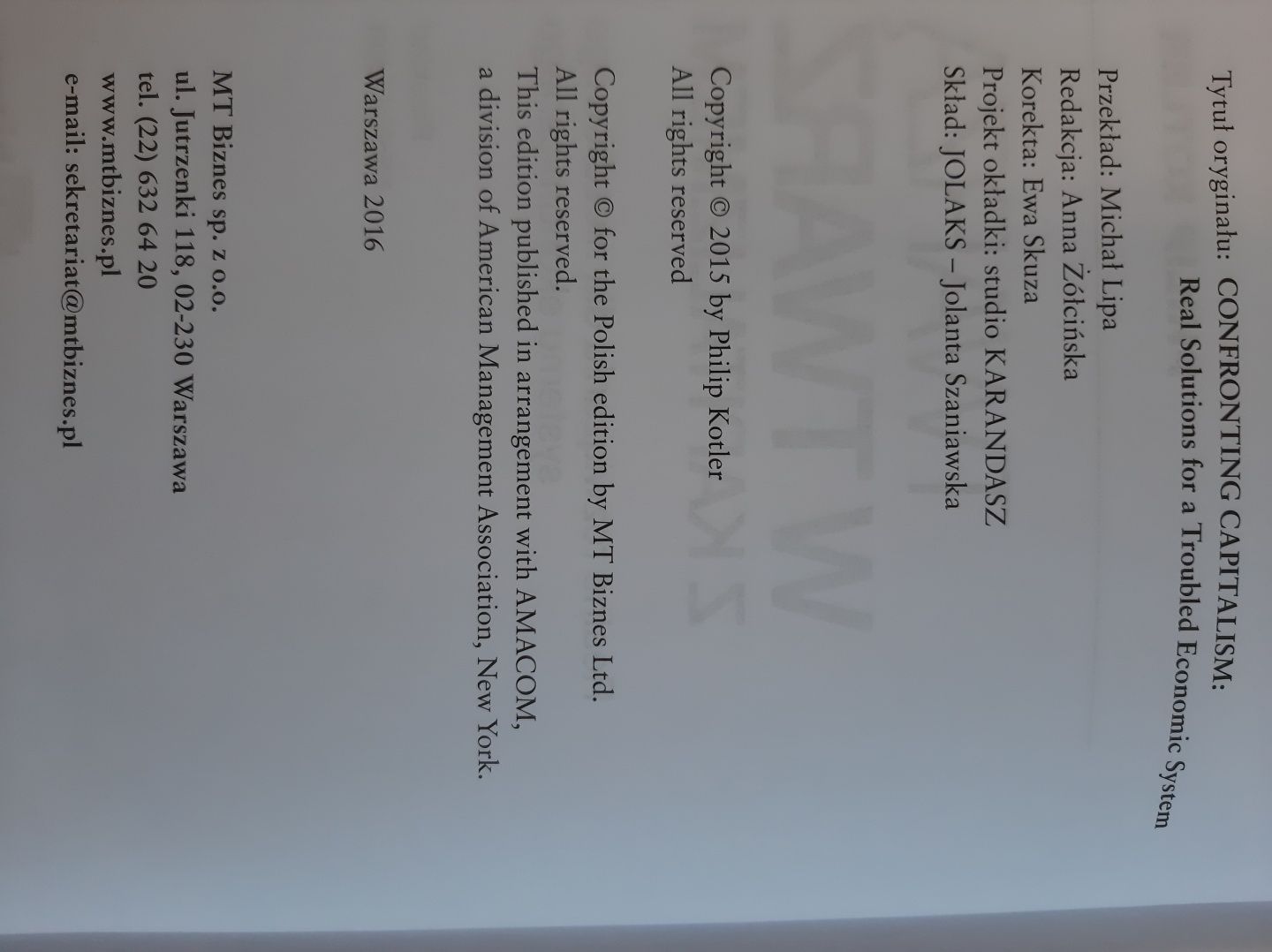 Twarzą w twarz z kapitalizmem | Philip Kotler
