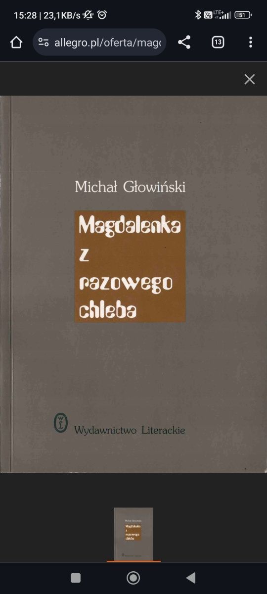 Magdalenka z razowego chleba Michał Głowiński