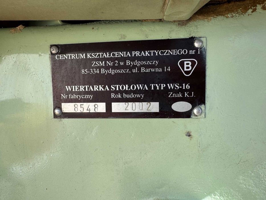 Wiertarka stołowa pionowa WS16 2002 rok!