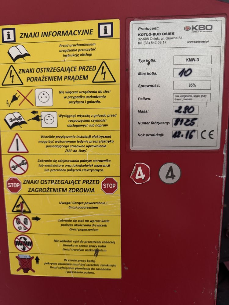 Kociol, piec weglowy KBO na czesci