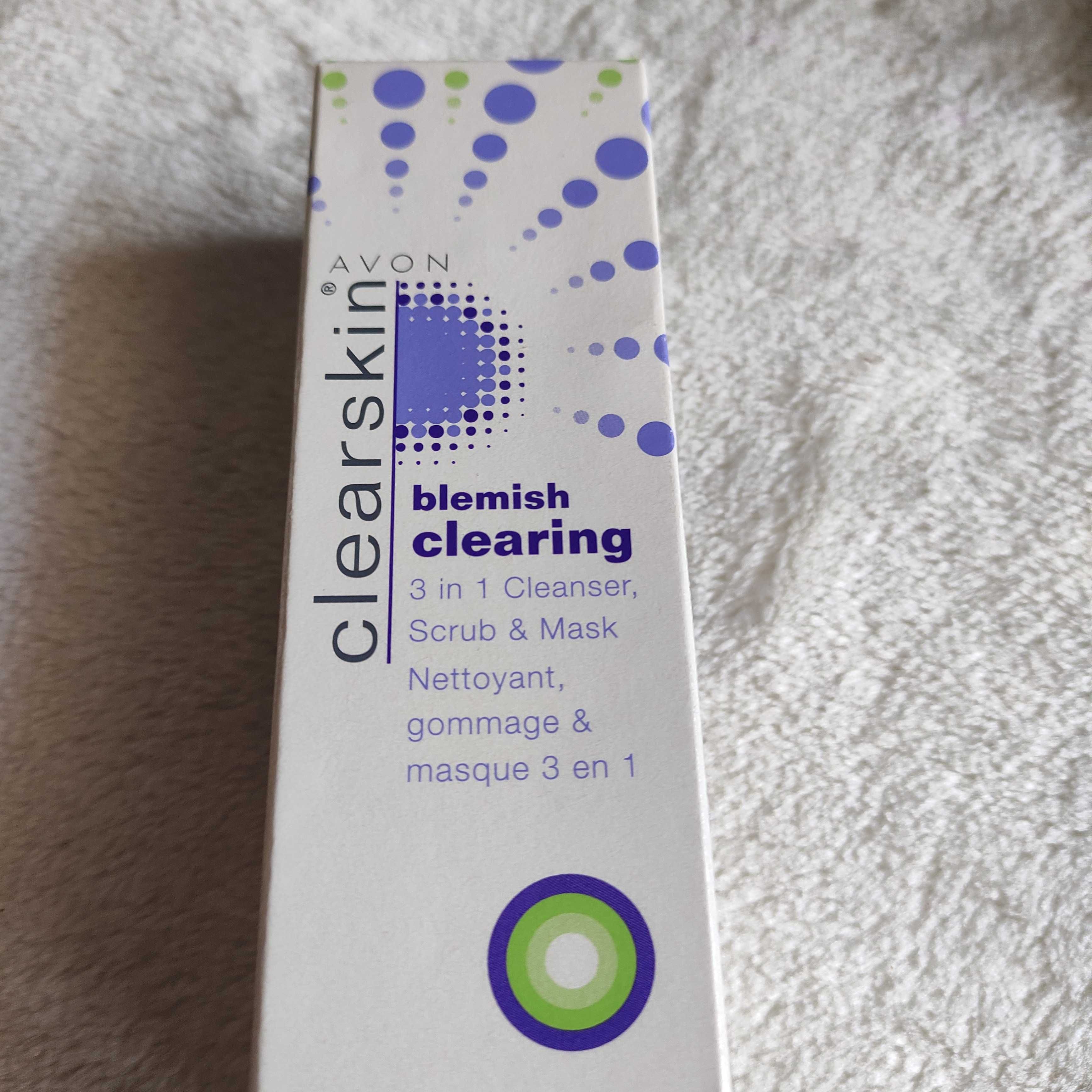 Avon clearskin 3w1 żel peeling maseczka