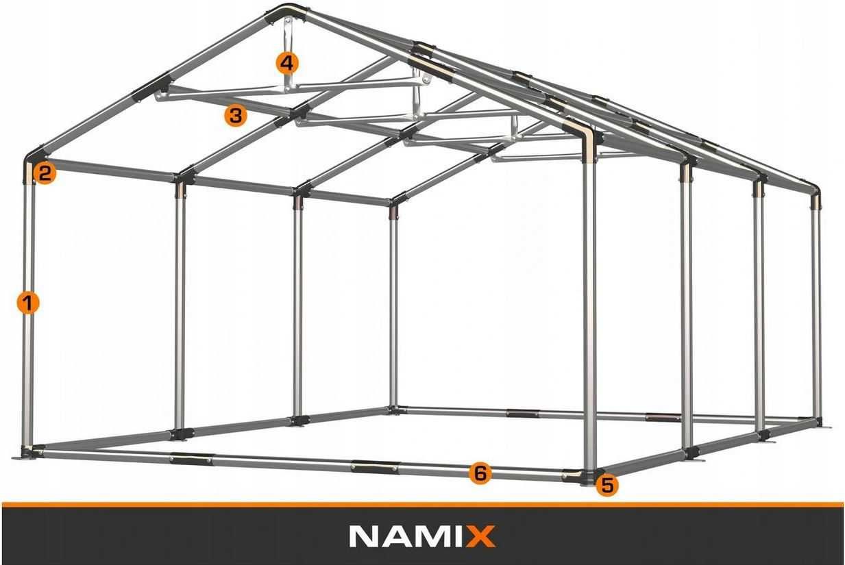 Namiot GRAND 6x6 ogrodowy imprezowy garaż wzmocniony PVC 560g/m2