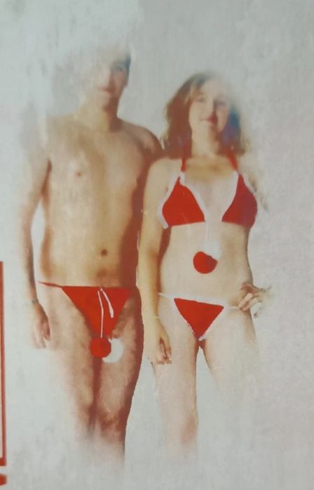 Fantasia Natal. Lingerie para Casal. Tamanho Único