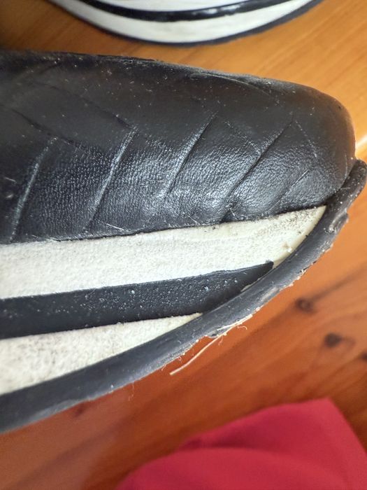 Czarne skorzane sneakersy NUDE roz 38