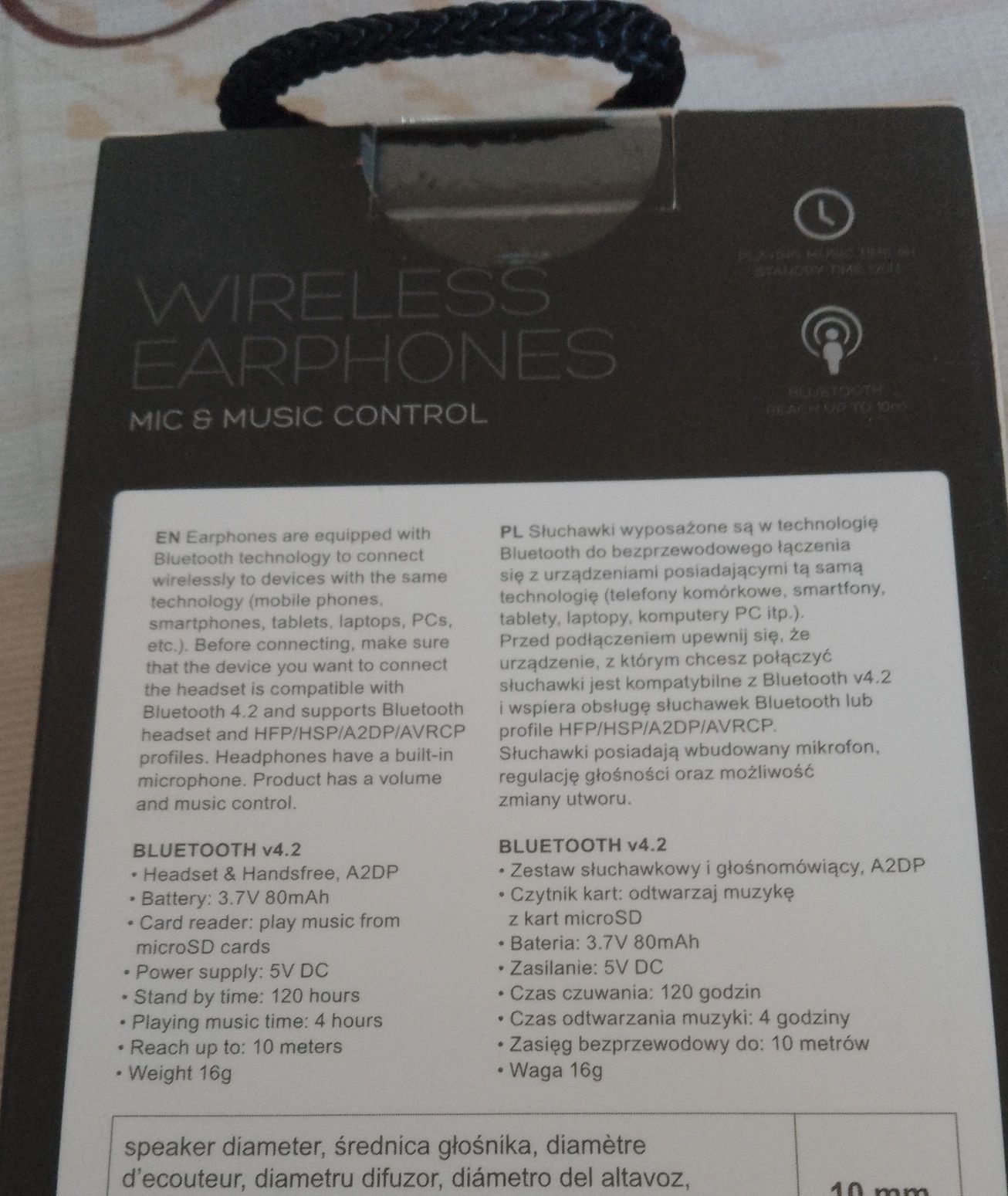 PLATINET PM1060B BT+microSD+MIC słuchawki black
