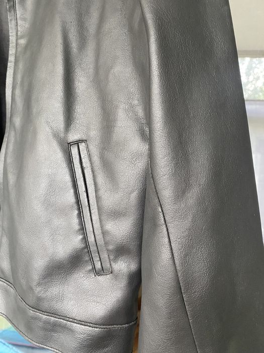 Casaco Cabedal preto Oversize