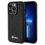 Etui Guess Sequin Script Metal na iPhone 14 Pro Max - czarne