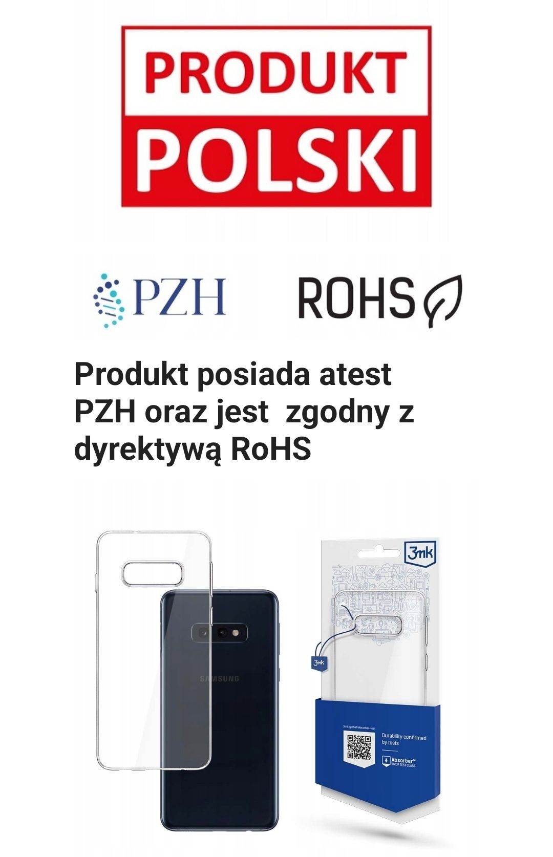 Samsung Galaxy S10e - 3mk Clear armor Case Etui Plecki atestowane