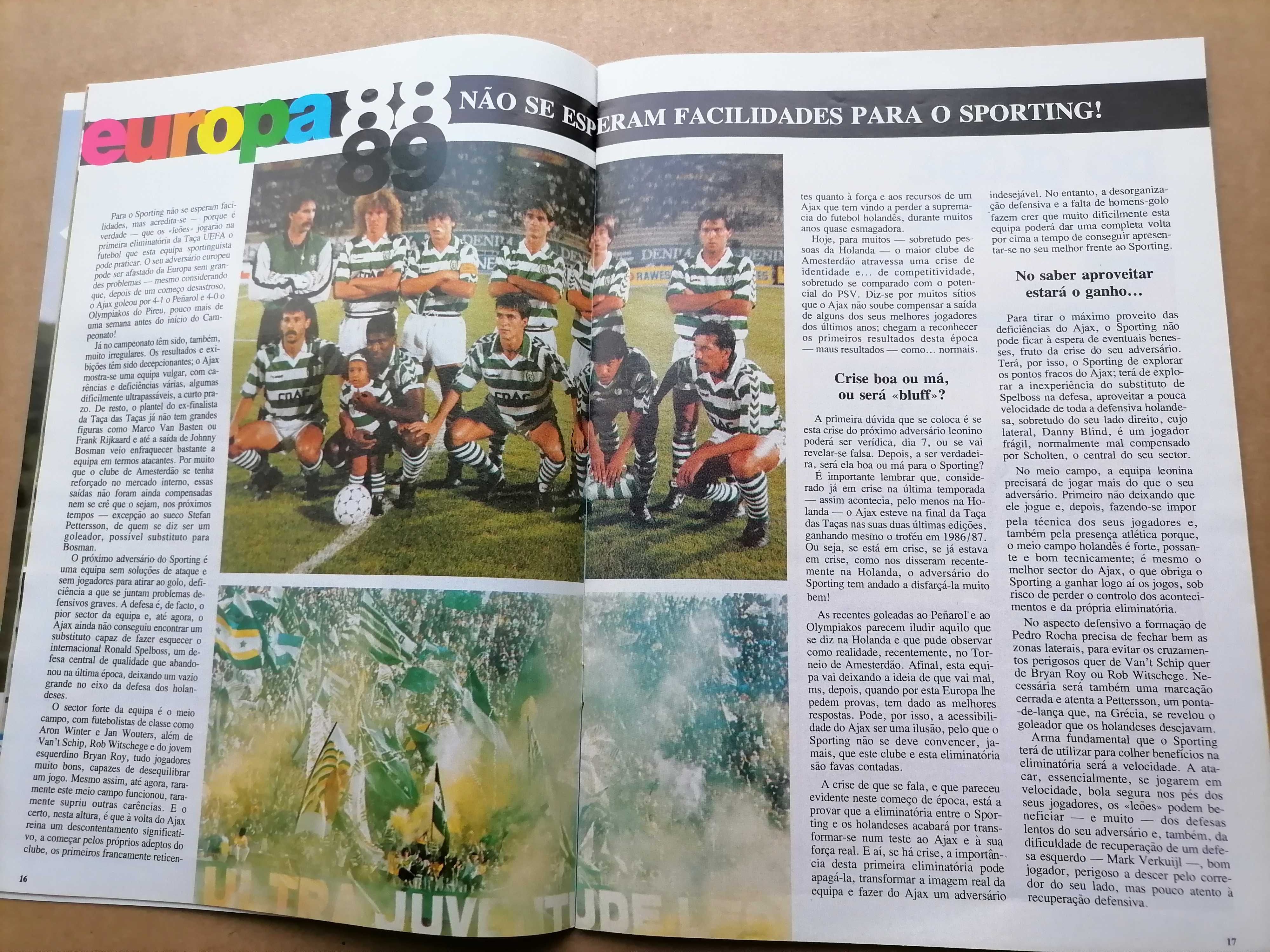 SPORTING vs AJAX 1988 Sporting Magazine entrevista a Jorge Gonçalves