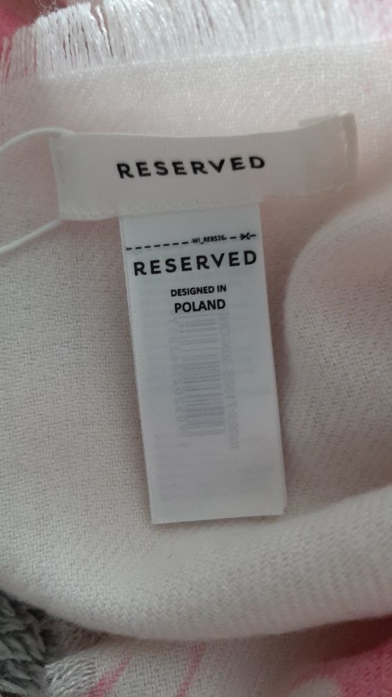 Wzorzysty szal Reserved nowy z metką