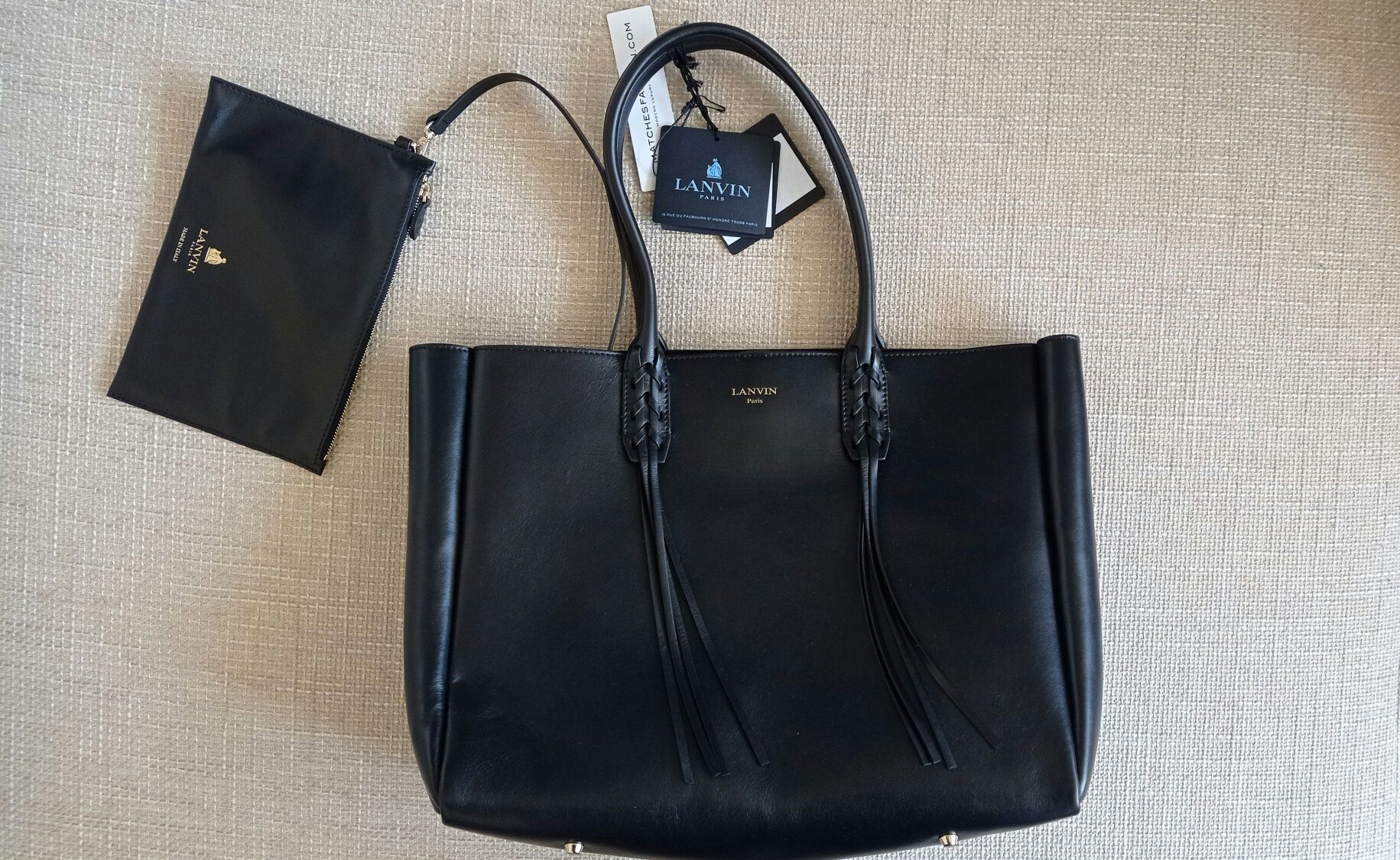 LANVIN Nela leather shopper