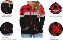 CZIMOO Damskie bluzy z kapturem plus size rozmiar XL